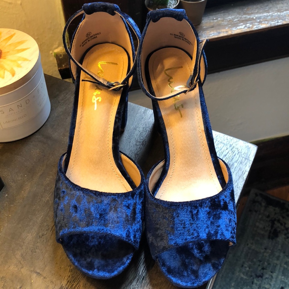 Blue Suede Heels